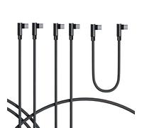 TECHGEAR USB C to USB C Cable (30cm+1m+2m) 90 Degree Right Angle Sync & Fast Charge Cable Compatible with Samsung S25 S24 S23 S22 S21 A15 A36 A55 5G, Pixel 9 8, OnePlus, Oppo, Redmi, Moto, Honor etc