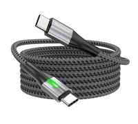 TECHGEAR USB C to USB C Charger Cable, 240W PD3.1, 2M Long Type C Super Fast Charging LED Light Indicator Lead for MacBook Pro, HP Dell Asus Acer Laptop, iPad Pro/Air, S25 S24, iPhone 17 16, PS5 etc