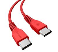 TECHGEAR USB C to USB C Charger Cable 60W [30CM] Braided Short Fast Charging Type C to C Data Lead for iPhone 17 16 15 Pro Max, iPad Air/Pro, MacBook, Samsung S26 S25 S24 A56 A17, Pixel, Power Bank