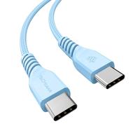 TECHGEAR USB C to USB C Charger Cable 60W [30CM] Braided Short Fast Charging Type C to C Data Lead for iPhone 17 16 15 Pro Max, iPad Air/Pro, MacBook, Samsung S26 S25 S24 A56 A17, Pixel, Power Bank