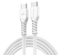TECHGEAR USB C to USB C Charger Cable 60W PD Fast Charging Strong Braided Nylon Type C Lead [1M] for iPhone 17 16 15 Pro Max, iPad Air Pro A16, Samsung S26 S25 S24 A17 A16 A36, Pixel, MacBook, Switch