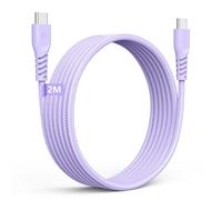 TECHGEAR USB C to USB C Long Charger Cable 60W [2M] Braided Fast Charging Type C Data Lead for iPhone 17 16 15 Pro Max, iPad Air/Pro/A16/10th Gen, Samsung S26 S25 S24 A17 A16 A36, Pixel, Oppo, Moto