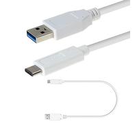 TECHGEAR USB Type C 3.1 Fast Cable (1ft/30cm) upto 10Gbps/3A, Compatible with iPhone 16, iPad A16, Pro/Air 11/13, Samsung S25/S24/S23 FE, Drones, PS5, Switch, Laptops, Tablets, Oppo, Moto, Honor etc