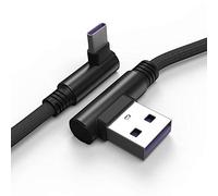 TECHGEAR USB Type C Cable 30cm short 90 Degree Right Angle Sync & Fast Charge Compatible with Samsung S25 S24 S23 S22 S21 A15 A36 A55 5G, Pixel 9 8, OnePlus, Oppo Find X8 X5, Redmi, Moto, Honor etc