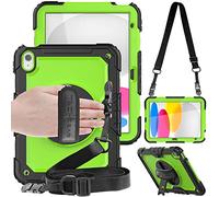 TECHGEAR UTILITY Case fits Apple iPad (A16) 11th & 10th Generation, iPad 11" 2025 / iPad 10.9" 2022 Tough Rugged HEAVY DUTY Armour Shockproof Case 360 Rotating Stand, Hand & Shoulder Strap - Green