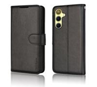 TECHGEAR Wallet Case for Samsung Galaxy A57 5G - RFID Blocking Leather Flip Cover with Card Holder, Stand, Magnetic Closure, Wrist Strap, Shockproof Case for A57 5G / A57 4G - Black