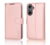 TECHGEAR Wallet Case for Samsung Galaxy S26 5G - RFID Blocking PU Leather Flip Cover with Card Slots, Magnetic Closure, Kickstand & Wrist Strap - Shockproof Galaxy S26 Case - Pink