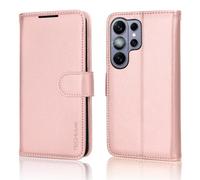 TECHGEAR Wallet Case for Samsung Galaxy S26 Ultra 5G - RFID Blocking PU Leather Flip Cover with Card Slots, Magnetic Closure, Kickstand & Wrist Strap - Shockproof Galaxy S26 Ultra Case - Pink