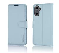 TECHGEAR Wallet Case for Samsung Galaxy S26 Ultra 5G - RFID Blocking PU Leather Flip Cover with Card Slots, Magnetic Closure, Kickstand & Wrist Strap - Shockproof Galaxy S26 Ultra Case - Light Blue