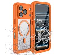 TECHGEAR Waterproof Case for iPhone 17 Pro, IP68 360° Full Body Heavy Duty Shockproof, Dustproof Cover, MagSafe Compatible with Built-in Screen & Camera Protector, Protective Magnetic Phone Case