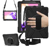 TECHGEAR X-Case fits Samsung Galaxy Tab Active 5 Pro 10.1" (SM-X350 / SM-X356B Series) Tough Rugged HEAVY DUTY Armour Shockproof Impact Case with 360 Stand, Hand & Shoulder Strap, Black