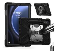TECHGEAR X-Case with VESA 75x75mm holes for Samsung Galaxy Tab S9 S8 S7 S9 FE (X710/X510/X700/T870 Series) Tablet Case, 360 Stand works with VESA 75mm Wall Desk Table Arm Holder Support Clamp Mounts