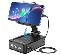 TechGlow Foldable Cellphone Stand with Bluetooth Speaker and Charging Function Birthday Gifts for Men Women Mother Father Boy Girl Teens Cool Tech Gadgets