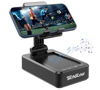 TechGlow Gifts for Men Foldable Cellphone Stand with Bluetooth Speaker Wireless Speaker with Phone Holder Birthday Gift Idea for Man Woman Cool Gadget