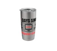 Techie 0 Days Since My Last Computer Crash Technical Support Stainless Steel Insulated Tumbler