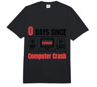 Techie 0 Days Since Our Last Computer Crash Technical Comfort Colors Adult Heavyweight T-Shirt