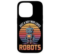Techie Style Just A Boy Who Loves Robots Robotics Fun Case for iPhone 14 Pro
