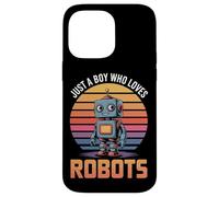 Techie Style Just A Boy Who Loves Robots Robotics Fun Case for iPhone 14 Pro Max