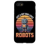 Techie Style Just A Boy Who Loves Robots Robotics Fun Case for iPhone SE (2020) / 7/8