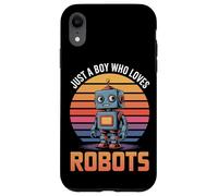 Techie Style Just A Boy Who Loves Robots Robotics Fun Case for iPhone XR