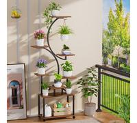 Techimes Plant Stand Indoor with Grow Lights | 8 Tiered Plant Stands Indoor, 61'' Tall Plants Shelf, 3 Color Mode, 10 different brightness levels, Tree-Shaped Flower Stand for Home, Patio