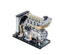 TECHING Mini Diesel Engine Model kit That Runs OHV 4-Cylinder Engine Mechanical Metal Assembly DIY Car Engine Model Kit 300+pcs DM-115