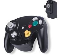 TechKen 2.4G Bluetooth Ngc Gamepad Joystick Controller With Receiver Adapter For Wii U Gamecube Ngc Gc Black