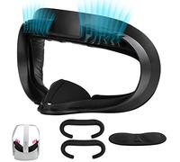 TechKen Face Cushion Pad Compatible with Quest 2 Accessories (Upgraded Version), Comes 2 Fitness Facial Interface Foam Replacement, and Lens Protector, Air-Circulation Design