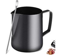 TechKen Stainless Steel Milk Jug, 350ml, Milk Frothing Pitcher for Cappuccino Espresso