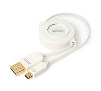 Techlink WiresMEDIA 1m USB 5 Pin Mini to USB Retractable Cable