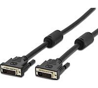 Techly 20 m 20 m DVI-D DVI-D DVI-D Cable DVI Male - DVI (DVI-D DVI-D Male 20 m, black, gold)