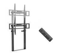 Techly 368659 Motorised TV Wall Mount with Adjustable Height for 55-100 Inch TV with Remote Control Black
