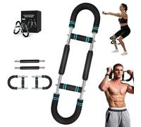 Techlypro Power Bar,Techly Pro Twister Arm Trainer,The Gorilla Bar for Chest Workout, 60-110lb Adjustable Twister Arm Trainer ,Portable Detachable Spring Resistance Home Fitness Equipment (Blue)