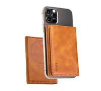 TECHMADE Etres Magnetic Wallet Compatible with MagSafe for iPhone 16/15/14/13/12 Series, PU Leather Card Holder, Cash Pocket and 6 Card Pockets, brown, One size