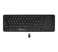 TECHMADE Wireless Keyboard with Multi-Directional Touchpad Wireless Touch TV Keyboard, Easy Controls | Multimedia and Integrated Touchpad, International QWERTY Layout