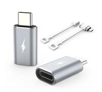 TechMatte 2 Pack Lightning to USB-C Adapter, Fast Charging Compatible with iPhone/MacBook/Tablet/Laptop/iPad/Samsung/Google and More Type C Devices, Support Data Transmission, Not OTG/Apple Pencil