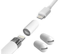 TechMatte Non-Magnetic 2-in-1 Cap Charging Adapter Compatible with Apple Pencil 1st Generation, Female to Female Charger Connector Cap (2-Pack)