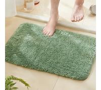 TECHMILLY Super Soft Shaggy Bathroom Rugs, Absorbent Thick Non Slip Microfiber Bath Rugs, Quick Dry Machine Washable Bath Mat for Bathroom Floor, Bathtub and Shower 17"x24"
