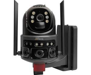Technaxx 4G Dual Camera Outdoor Security Cam with 8W Solar Panel TX-329-3MP FullHD, 345° Rotation, Night Vision, 8000mAh Battery, PIR Motion Sensor, 2-Way Audio, IP65, 0.4s Trigger Time