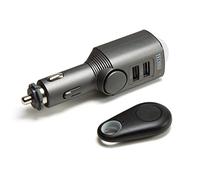 Technaxx car alarm with charging function TX-100 car monitoring alarm system with PIR motion sensor alarm siren for motor vehicles and motorhomes, 4743, grey