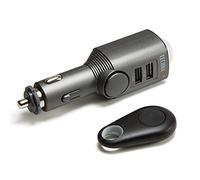 Technaxx Germany PIR Motion Detection Sensor Car Alarm System Vehicle Interior Monitoring 110dB Siren Charging Function 2 USB Ports Portable Alarm with Remote Control for Home Camping TX-100