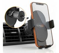 Technaxx Car Phone Holder Vent - Extra Stable Phone Holder with Screw Mechanism, 360° Rotatable, One-Hand Operation, for iPhone, Samsung & 4-6.8 Inch Smartphones, Car Mount Air Vent Grille - TX-348