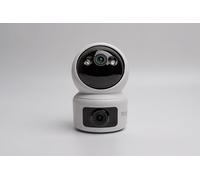 Technaxx Dual Lens 2MP+2MP Indoor WiFi IP Camera TX-327 - Pan/Tilt 345°/65°, Color Night Vision, 2-Way Audio, Bluetooth, Motion Detection & Tracking, SD Card Slot (128GB)