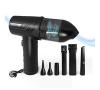 Technaxx Handheld Cordless Vacuum Cleaner with Compressed Air Duster, 68W Rechargeable Electric Dust Buster TX-294 - 3-Step Power Adjustment, LED Light and 5 Attachments for Car, Computer,etc.