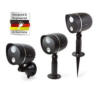 Technaxx LED Lamp with Camera TX-106, Outdoor Surveillance Camera - Battery-Operated Video Recording, Sound, Outdoor Light, Motion Detection, HD, IP65, PIR Trigger Time 1-1.5 sec - For House, Garden