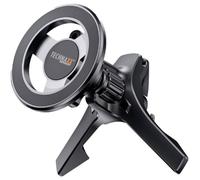 Technaxx Magnetic Air Vent Car Phone Holder TX-304, 360° Rotating Car Mount for iPhone 12 & Higher with Cable Management, Strong N52 Magnets & Metal Ring for All Phones
