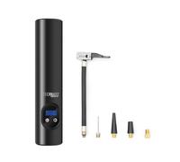 Technaxx 4906 Battery Compressor for Car, Bike, Motorcycle, Balls - Mini Electric Air Pump with 6000 Li Ion Battery - Integrated Work Light with 6 LEDs - Portable Battery Air Compressor TX-157