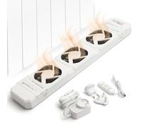 Technaxx Radiator Fan Mono Set for 50-70 cm Radiators, Radiator Booster with Temperature Sensor, Automatic On/Off, Ultra Quiet <20 dB, Power Consumption ≤1 W - TX-302