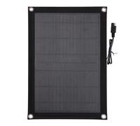 Technaxx 12V 10W Solar Trickle Charger, Portable Solar Panel TX-209 with Battery Clamps and 12V Cigarette Lighter Plug - For 12V Batteries of Cars, Motorcycles, Caravans, Tractors, etc.