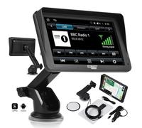 Technaxx Wireless CarPlay & Android Auto Monitor with DAB Radio - 7 Inch Touchscreen Car Display, Bluetooth 5.0, FM & AUX Audio Transmission, Digital Radio Windscreen Mount - TX-361